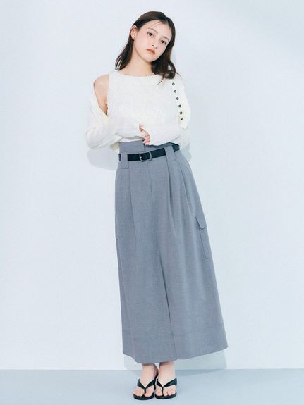 ファブリックノースリカットプルオーバー