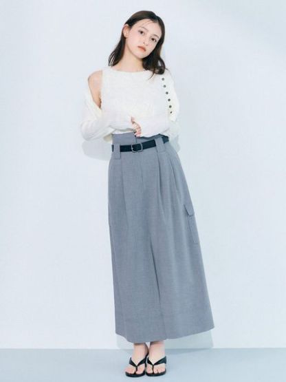 ファブリックノースリカットプルオーバー