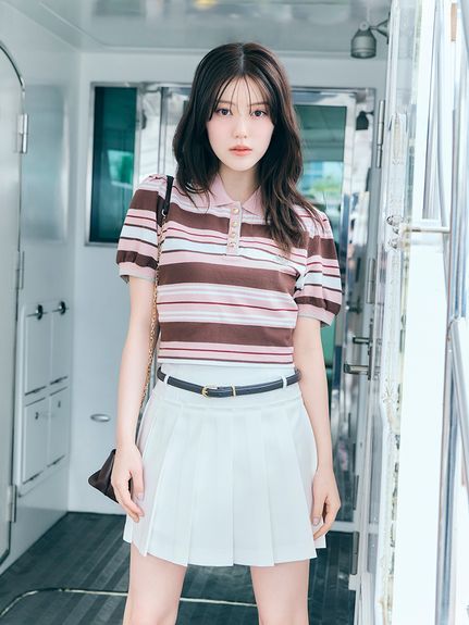 ベルトセットプリーツミニスカショーパン