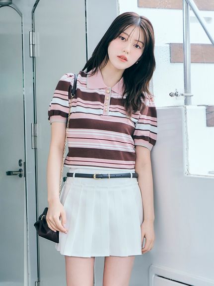 ベルトセットプリーツミニスカショーパン
