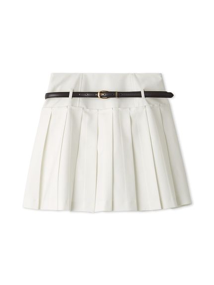 ベルトセットプリーツミニスカショーパン