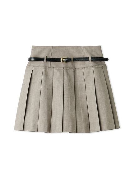 ベルトセットプリーツミニスカショーパン