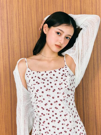 タックディテールボレロカーディガン
