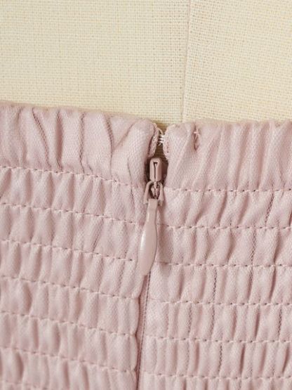 チュール刺繍ベアペプラムトップス