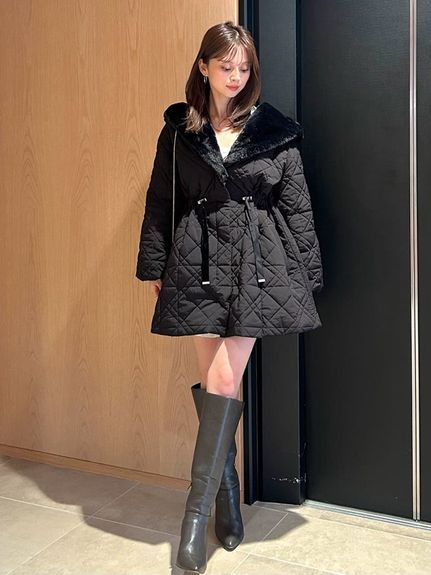 【WARM】キルティングレディモッズコート