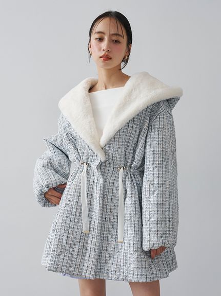 【WARM】キルティングレディモッズコート