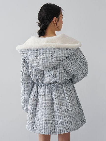 【WARM】キルティングレディモッズコート