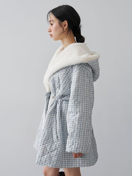 【WARM】キルティングレディモッズコート
