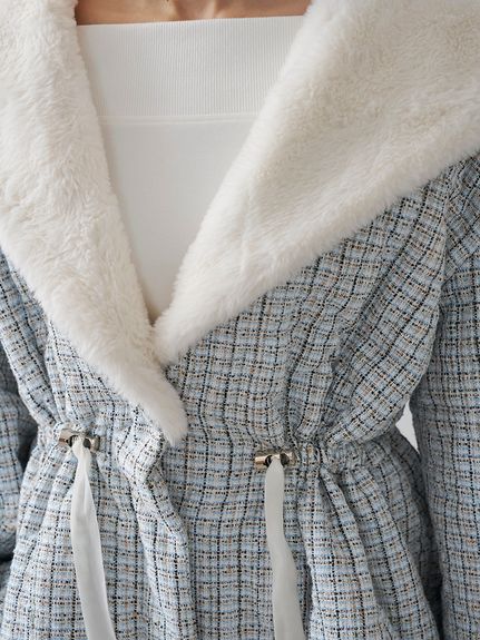 【WARM】キルティングレディモッズコート