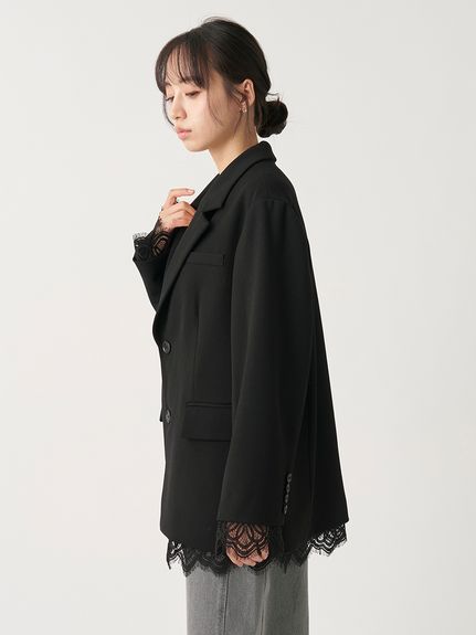 レースレイヤードジャケット