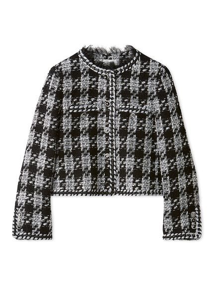 【セットアップ対応】レースディティールツイードジャケット