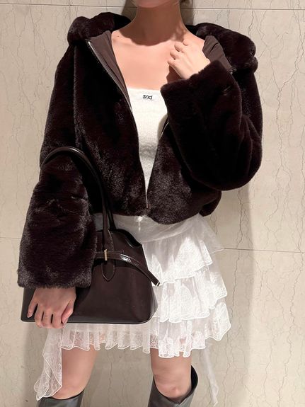 【HIGH QUALITY】エコペルファーブルゾン