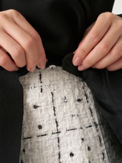 ペプラムニットジャケット