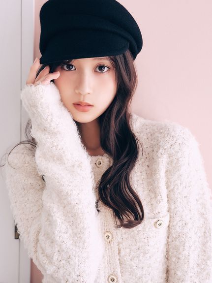 【HIGH QUALITY】アルパカシルクミックスニットジャケット