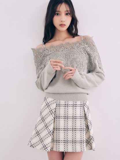 【販路限定サイズあり】ロービングチェックミニスカート