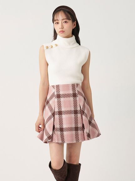 【販路限定サイズあり】ロービングチェックミニスカート