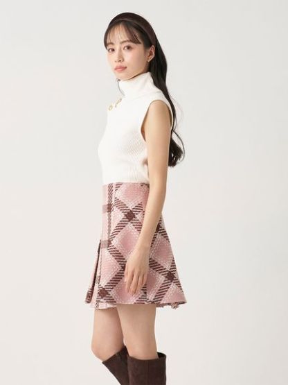 【販路限定サイズあり】ロービングチェックミニスカート