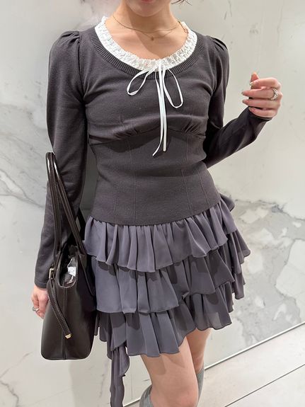 ツイストフリルミニスカショーパン