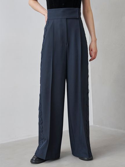 【セットアップ対応】シンプルタックレーストリムパンツ