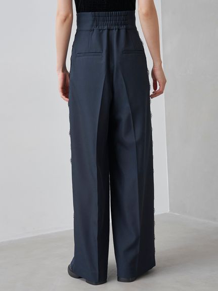 【セットアップ対応】シンプルタックレーストリムパンツ