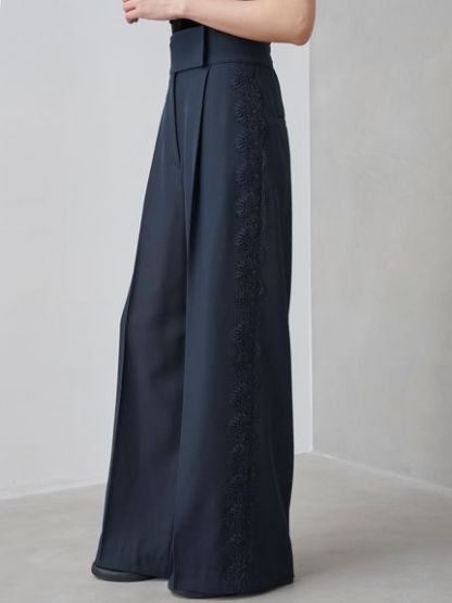 【セットアップ対応】シンプルタックレーストリムパンツ