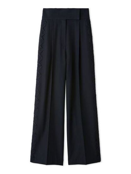 【セットアップ対応】シンプルタックレーストリムパンツ