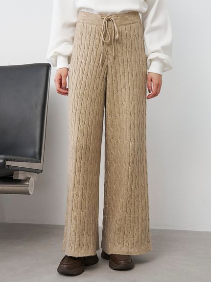 【セットアップ対応】ニットロングパンツ