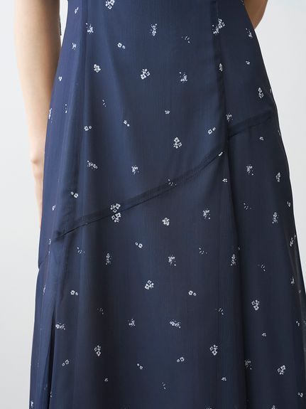 レースフリルチェックキャミワンピース