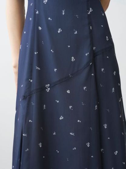 レースフリルチェックキャミワンピース