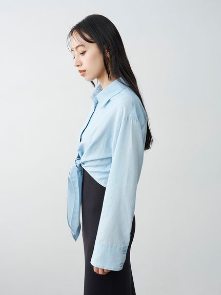 シャツセットニットキャミワンピース