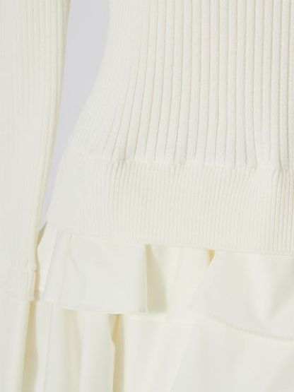 ニットドッキングティアードミニワンピース