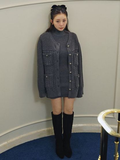 【セットアップ対応】アメスリニットミニワンピース