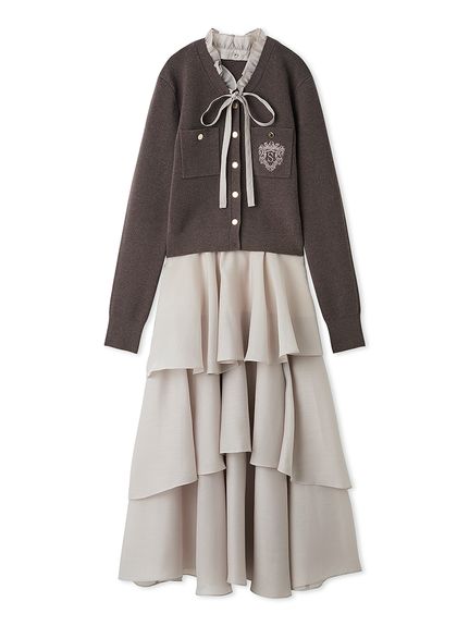エンブレムカーデティアードセットワンピース