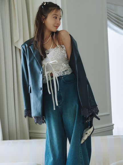 レースレイヤードジャケット