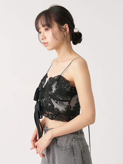 レースキャミビスチェ