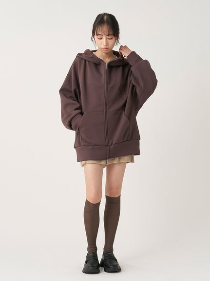 【WEB限定カラーあり】エンブレムロゴボリュームパーカー