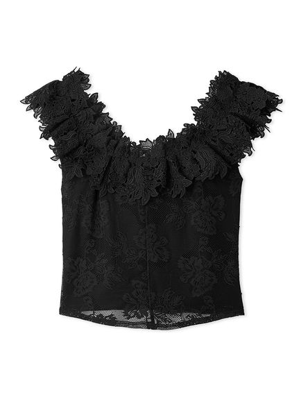フリルカラーカットレースTOPS