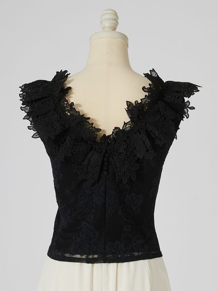 フリルカラーカットレースTOPS