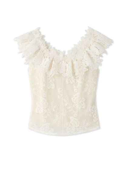 フリルカラーカットレースTOPS