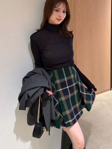 【販路限定サイズあり】ロービングチェックミニスカート