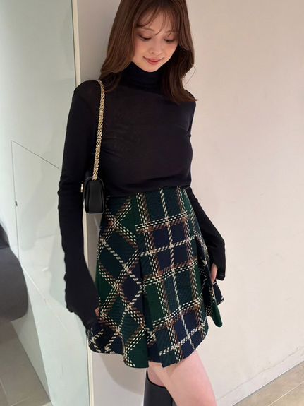 【販路限定サイズあり】ロービングチェックミニスカート