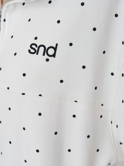 【sndロゴ】ハーフジップカットプルオーバー
