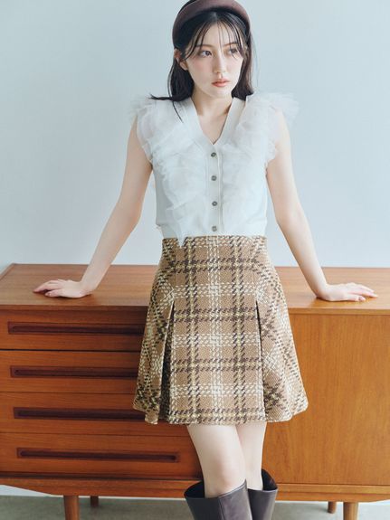 【販路限定サイズあり】ロービングチェックミニスカート