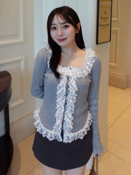 【ベストセラー/多色展開】フリルニットプルオーバー