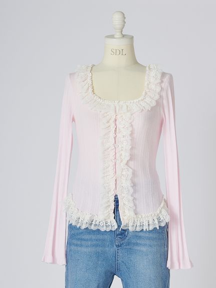 【ベストセラー/多色展開】フリルニットプルオーバー