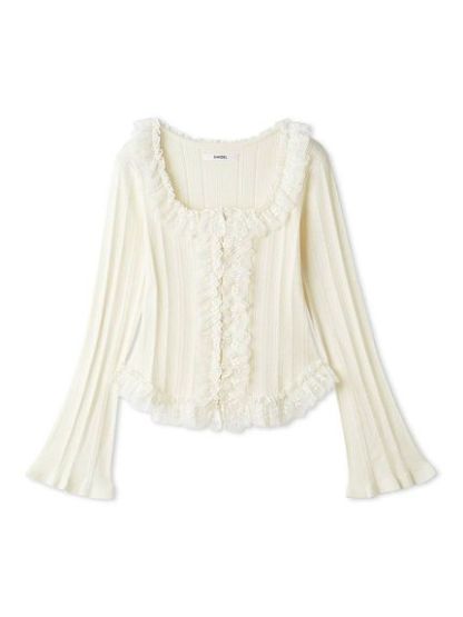 【ベストセラー/多色展開】フリルニットプルオーバー