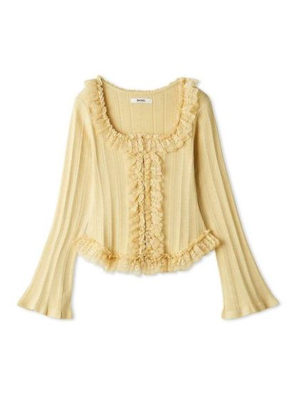 【ベストセラー/多色展開】フリルニットプルオーバー