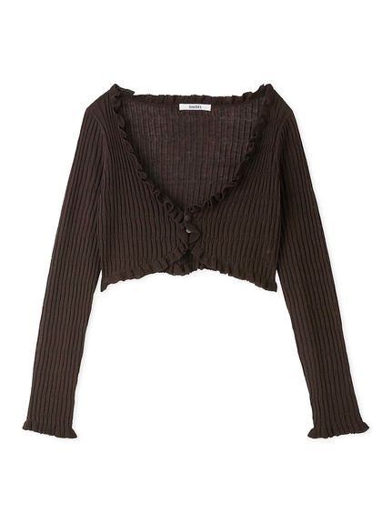 シンプルリブシアーカーディガン