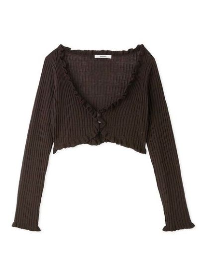 シンプルリブシアーカーディガン