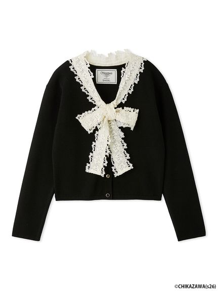 【SNIDEL×近沢レース店】コラボボウタイニットカーディガン